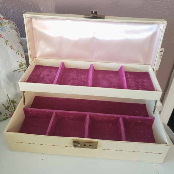 Vtg Purple Jewelry Box - Picture 1 of 11